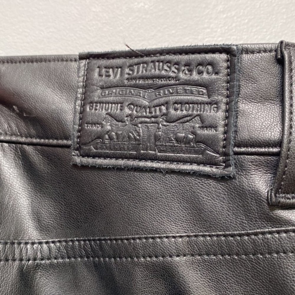 ❗️SOLD❗️Levi’s Faux Leather 720 High Rise Super Skinny Ankle Size 26 - Picture 6 of 13